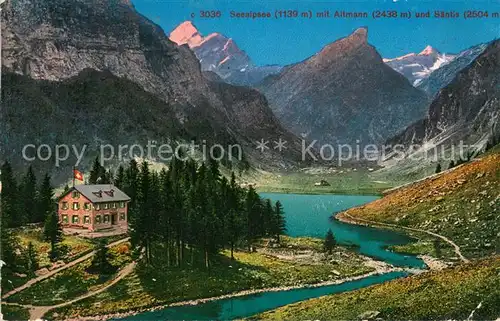 AK / Ansichtskarte Seealpsee_Saentis_IR Altmann und Saentis 