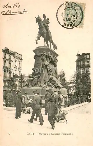 AK / Ansichtskarte Lille_59 Statue du General Faidherbe 