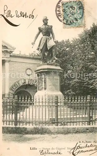 AK / Ansichtskarte Lille_59 Statue du General Negrer 