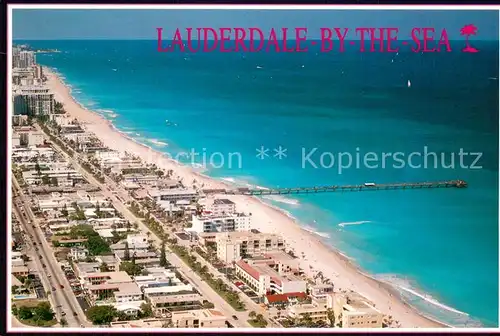 AK / Ansichtskarte Lauderdale_Fort_Florida Panorama sea front aerial view 