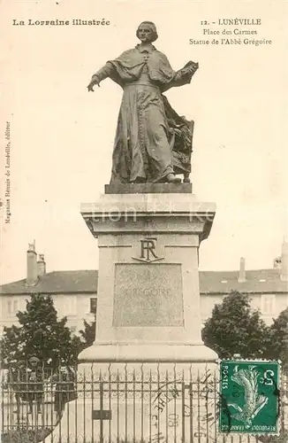 AK / Ansichtskarte Luneville_54 Place des Carmes Statue de l Abbe Gregoire 