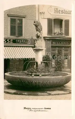 AK / Ansichtskarte Baden__AG Loewenbrunnen 