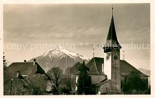 AK / Ansichtskarte Sigriswil Kirche und Niesen Sigriswil