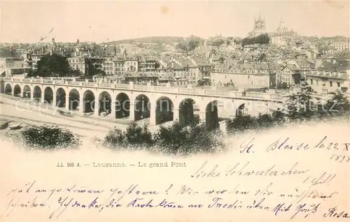 AK / Ansichtskarte Lausanne_VD Le grand Pont Le Viaduc Lausanne VD