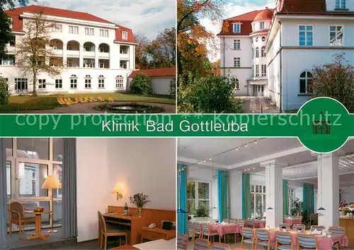 AK / Ansichtskarte Bad_Gottleuba Berggiesshuebel Stoffwechselklinik Patientenzimmer Speisezimmer Bad