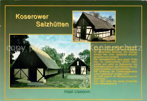 AK / Ansichtskarte Koserow_Ostseebad_Usedom Koserower Salzhuetten Koserow_Ostseebad_Usedom