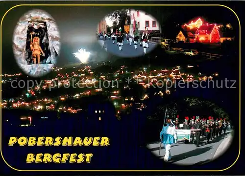 AK / Ansichtskarte Pobershau Pobershauer Bergfest Festumzug Nachtaufnahme Pobershau