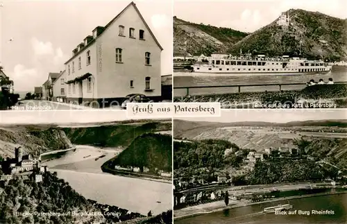 AK / Ansichtskarte Patersberg Haus Rheinblick Burg Katz Loreley Burg Rheinfels Patersberg