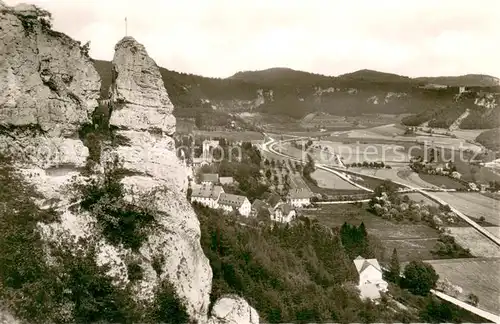 AK / Ansichtskarte Streitberg_Oberfranken Teilansicht m. Umgebung Streitberg Oberfranken