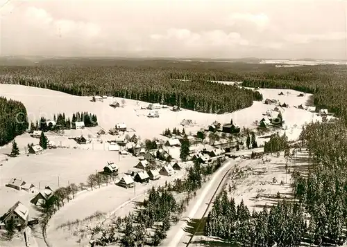 AK / Ansichtskarte Kniebis_Freudenstadt Winterpanorama Fliegeraufnahme Kniebis_Freudenstadt