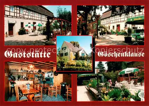 AK / Ansichtskarte Hohnstaedt Gaststaette Goeschenklause Gaststube Terrasse Hohnstaedt