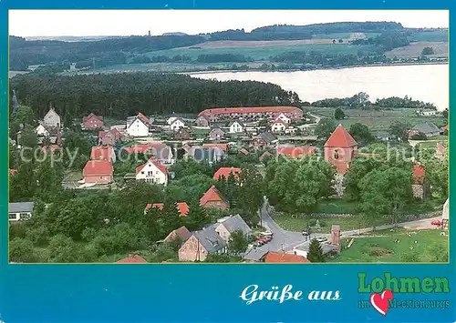 AK / Ansichtskarte Lohmen_Guestrow Reha Klinik Garder See Ortskern Kirche Lohmen_Guestrow