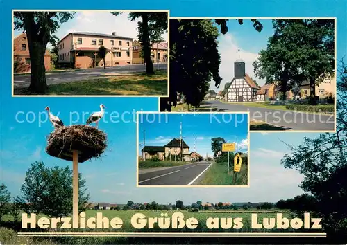 AK / Ansichtskarte Lubolz Teilansichten m. GAsthaus Zur Linde Storchennest Lubolz
