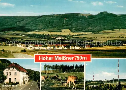 AK / Ansichtskarte Vockerode_Eschwege Hoher Meissner Schwalbental Sender Hirsche Vockerode Eschwege