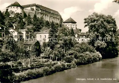 AK / Ansichtskarte Tuebingen Schlossblick von der Inselbruecke Tuebingen