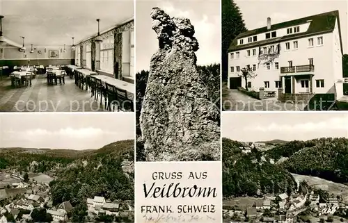 AK / Ansichtskarte Veilbronn Panorama Fraenkische Schweiz Gasthof Lahner Felsen Veilbronn