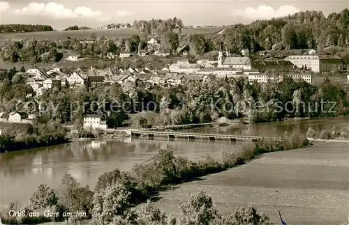 AK / Ansichtskarte Gars_Inn Panorama Blick ueber den Inn Gars_Inn