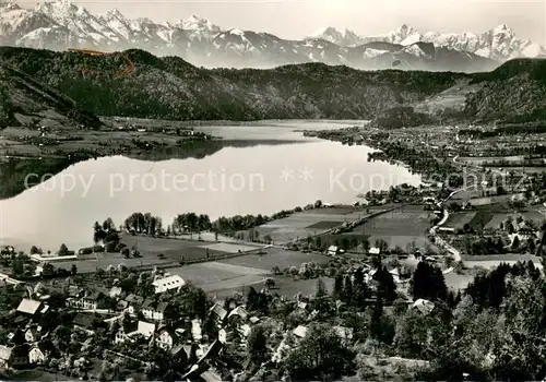 AK / Ansichtskarte Steindorf_Ossiacher_See Panorama m. See Bodensdorf Ossiach Steindorf_Ossiacher_See