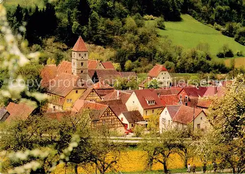 AK / Ansichtskarte Detwang Ehemaliges Reichsdorf Ortsansicht mit Kirche Detwang