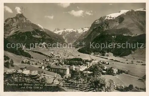 AK / Ansichtskarte Engelberg__OW mit Hahnen Spannoerter und Titlis 