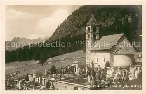 AK / Ansichtskarte Pontresina Friedhof Pontresina