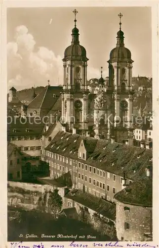 AK / Ansichtskarte St_Gallen_SG Innerer Klosterhof mit Dom St_Gallen_SG