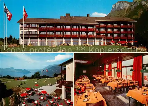 AK / Ansichtskarte Emmetten Heimstaette SPM Terrasse Gastraum Emmetten