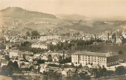 AK / Ansichtskarte Herisau_AR Panorama mit Kaserne Herisau_AR