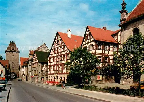 AK / Ansichtskarte Altdorf_Nuernberg Oberer Markt Fachwerkhaeuser Stadttor Altdorf Nuernberg