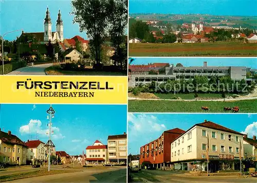 AK / Ansichtskarte Fuerstenzell Stadtpanorama Kirche Schule Zentrum Fuerstenzell