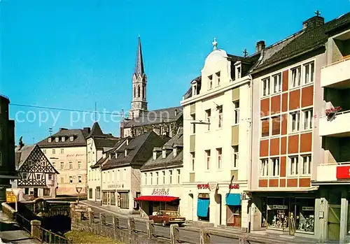 AK / Ansichtskarte Muenchberg_Oberfranken Stadtmitte Partie an der Pulschnitz Muenchberg Oberfranken