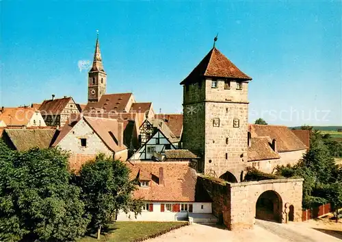 AK / Ansichtskarte Wolframs Eschenbach Unteres Tor Kirche Wolframs Eschenbach