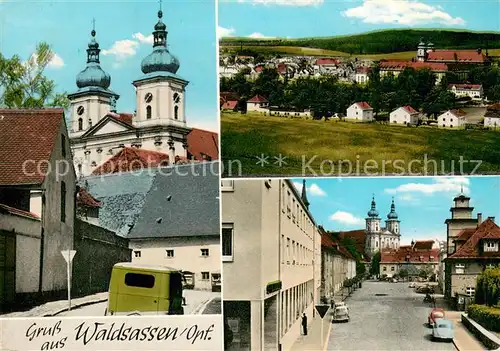 AK / Ansichtskarte Waldsassen Basilika panorama Strassenpartie Waldsassen