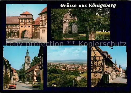 AK / Ansichtskarte Koenigsberg_Bayern Stadttor Park Strassenpartien Panorama Koenigsberg Bayern