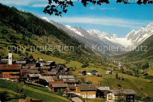 AK / Ansichtskarte Loetschental_VS mit Anengrat Loetschenluecke Sattelhorn Schinhorn 