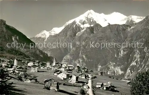 AK / Ansichtskarte Graechen_VS mit Weisshorn und Bishorn Graechen_VS