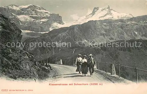 AK / Ansichtskarte Klausenstrasse mit Scheerhorn Klausenstrasse