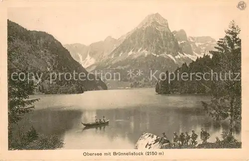 AK / Ansichtskarte Obersee_GL mit Bruennelistock Obersee_GL