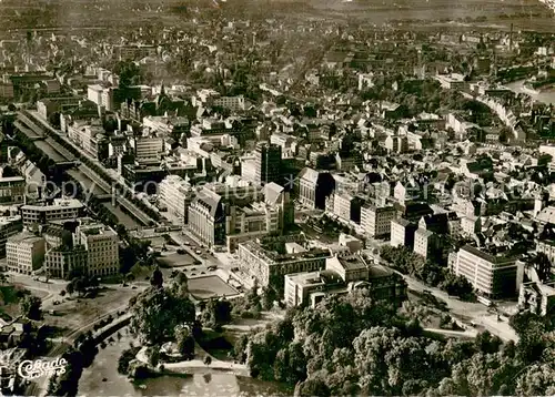 AK / Ansichtskarte Duesseldorf Fliegeraufnahme Teilansicht m. Koenigsallee Duesseldorf