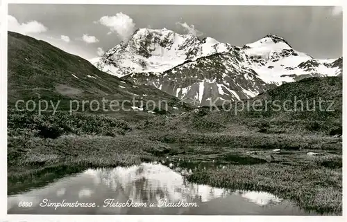 AK / Ansichtskarte Simplonstrasse_VS Fletschhorn und Rauthorn 