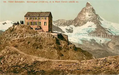 AK / Ansichtskarte Gornergrat_Zermatt_VS Hotel Belvedere et le Mont Cervin 