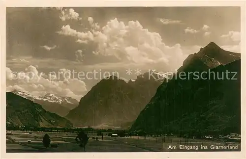 AK / Ansichtskarte Glarus_GL Am Eingang ins Glarnerland Glarus_GL