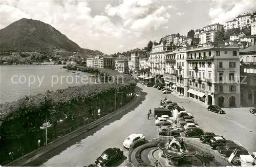 AK / Ansichtskarte Lugano_Lago_di_Lugano Lungolago e Monte San Salvatore Lugano_Lago_di_Lugano