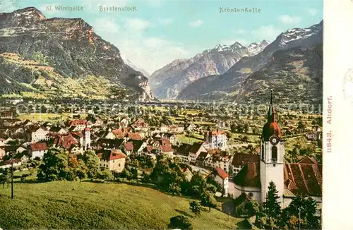 AK / Ansichtskarte Altdorf__UR Panorama mit Kl Windgaelle Bristenstock Kroentenkelle 