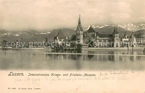 AK / Ansichtskarte Luzern__LU Internat Kriegs und Friedens Museum 