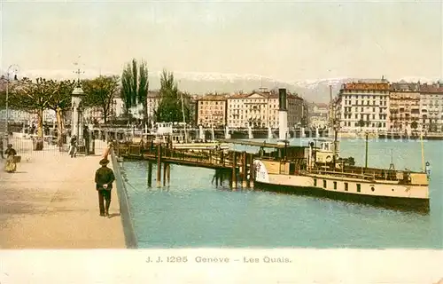 AK / Ansichtskarte Geneve_GE Les Quais Geneve_GE