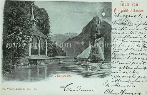 AK / Ansichtskarte Vierwaldstaettersee_Vierwaldstaedtersee_SZ Tellskapelle 