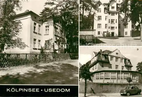 AK / Ansichtskarte Koelpinsee_Loddin Kureinrichtungen Insel Usedom Haus I und II des Kindersanatoriums Sophie Scholl Koelpinsee Loddin