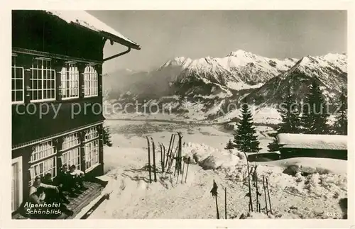 AK / Ansichtskarte Oberstdorf Alpenhotel Schoenblick Oberstdorf