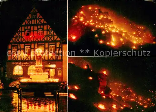 AK / Ansichtskarte Pottenstein_Oberfranken Illumination bei Anbetungsbeschluss Drei Koenig Pottenstein_Oberfranken